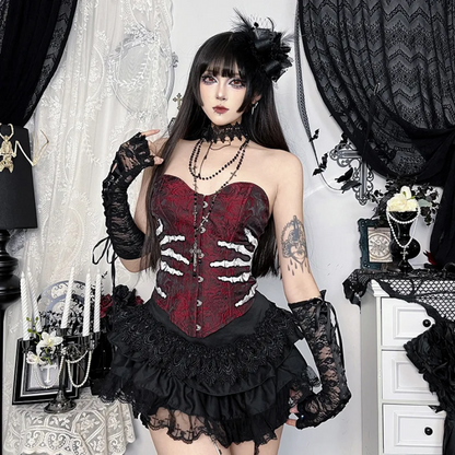 Gothic Grunge Sexy Corset Top - Edgy Alternative Fashion for Women