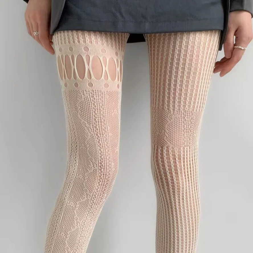 Hollow Out Mesh Lace Fishnet Stockings - Lolita Japanese Style Pantyhose