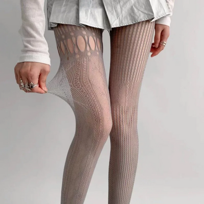 Hollow Out Mesh Lace Fishnet Stockings - Lolita Japanese Style Pantyhose