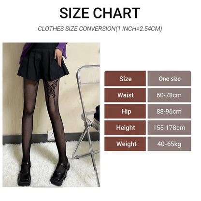 Sexy Butterfly Jacquard Fishnet Stockings Trendy JK Tights Pantyhose for Women