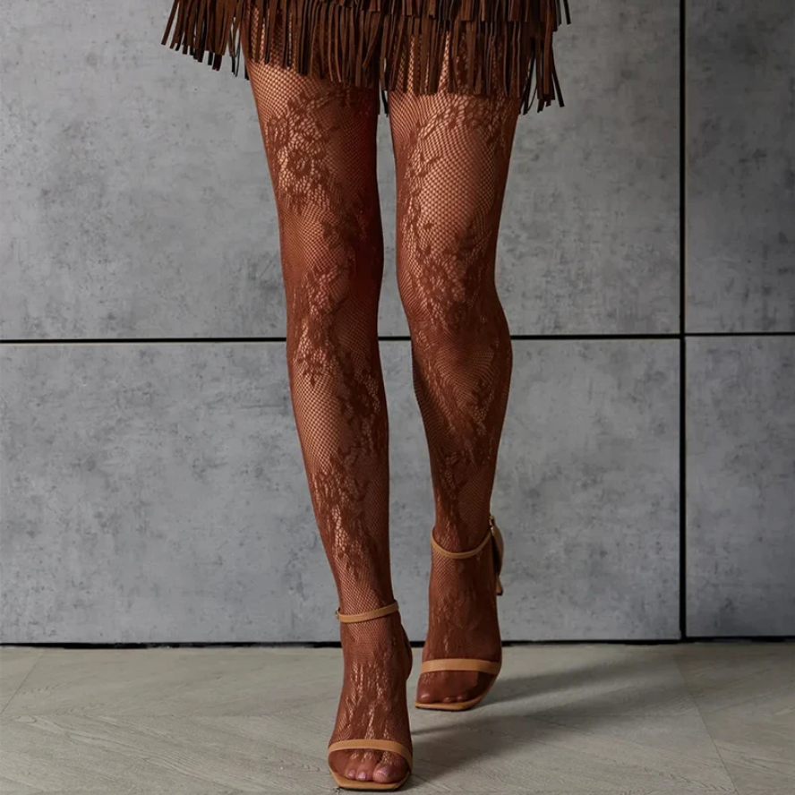 Floral Patterned Tights Party Stockings Pantyhose for Women