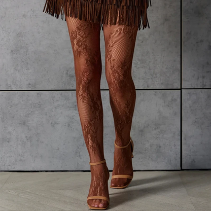 Floral Patterned Tights Party Stockings Pantyhose for Women