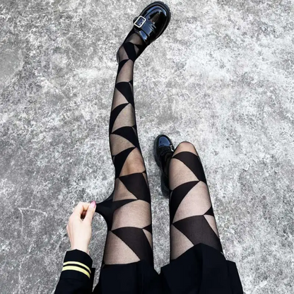 Lolita Plaid Stockings Gothic Black Sexy Tights for Women