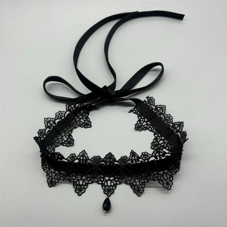 Sexy Lace Flower Necklace - Gothic Punk Velvet Collar Choker for Women
