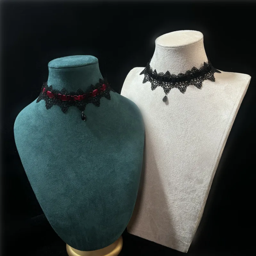 Sexy Lace Flower Necklace - Gothic Punk Velvet Collar Choker for Women