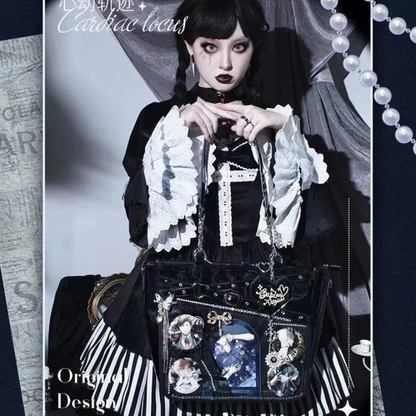 Girl Cool Ita Bag - Large Capacity Transparent Gothic Crossbody Bag