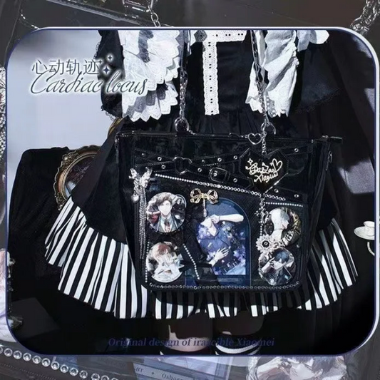 Girl Cool Ita Bag - Large Capacity Transparent Gothic Crossbody Bag