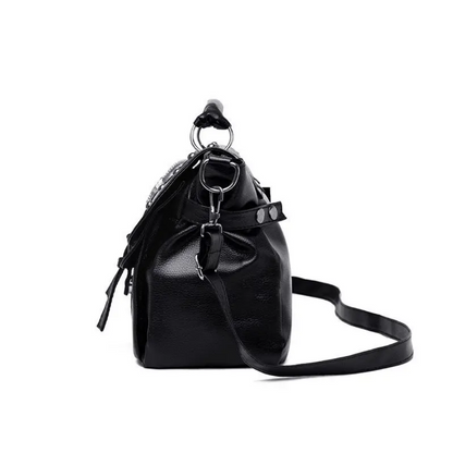 Black Skull Punk Shoulder Bag Crossbody Bag