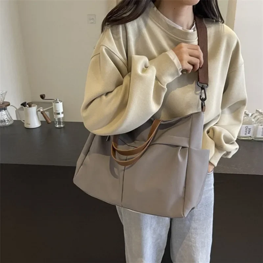 Spacious Nylon Tote Bag Shoulder Crossbody Bag for Women