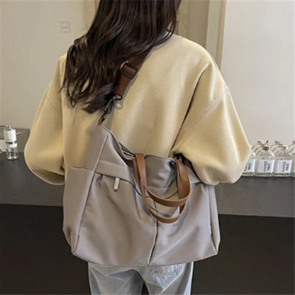 Spacious Nylon Tote Bag Shoulder Crossbody Bag for Women