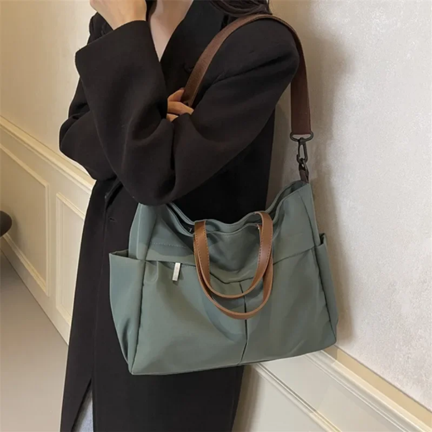 Spacious Nylon Tote Bag Shoulder Crossbody Bag for Women