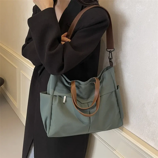Spacious Nylon Tote Bag Shoulder Crossbody Bag for Women