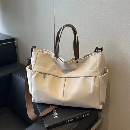 Spacious Nylon Tote Bag Shoulder Crossbody Bag for Women