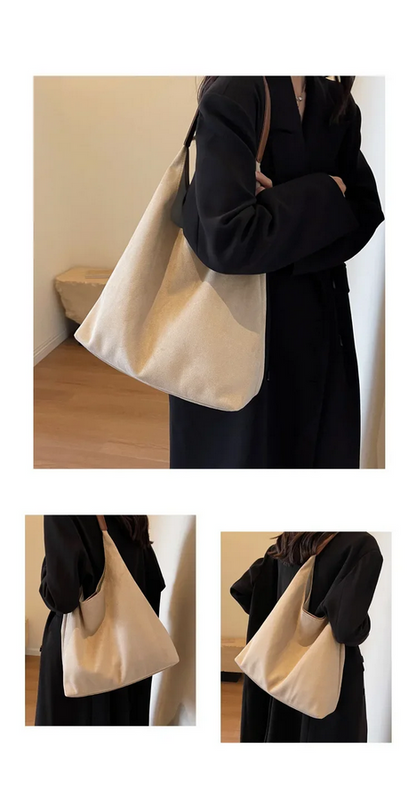 Vintage Women's Bag Large Capacity Suede Shoulder Bag