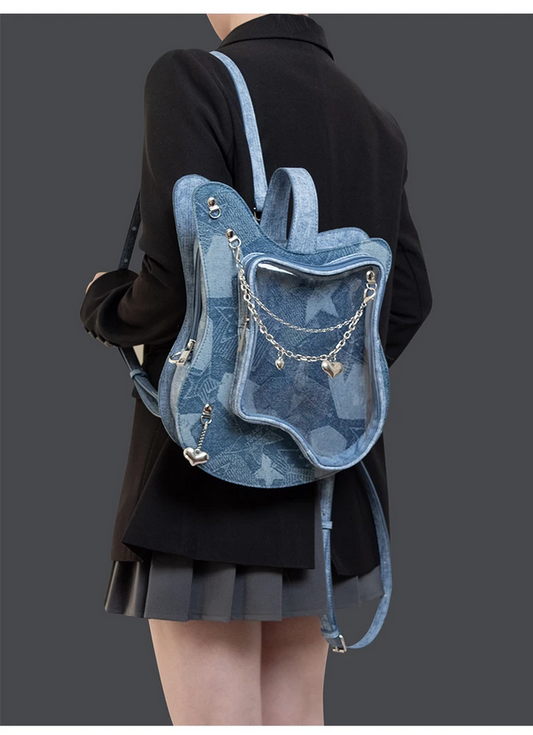 Guitar Ita School Bag Sweet Heart Chain Mochila Backpack