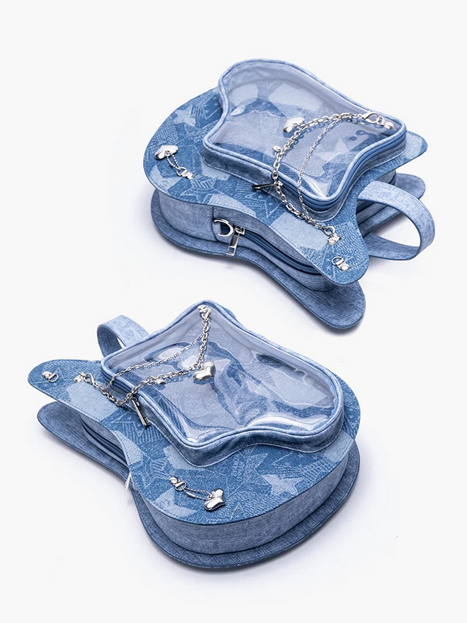 Guitar Ita School Bag Sweet Heart Chain Mochila Backpack