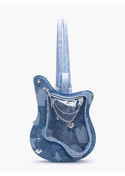 Guitar Ita School Bag Sweet Heart Chain Mochila Backpack