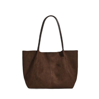 Retro Suede Shoulder Bag Vintage Style Handbag for Women