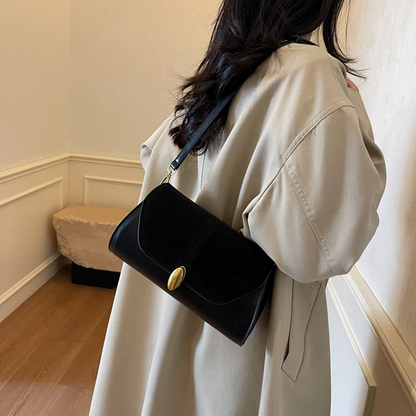 Fashion PU Shoulder Bag Stylish Vintage Crossbody Bag with Adjustable Strap