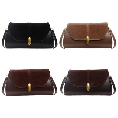 Fashion PU Shoulder Bag Stylish Vintage Crossbody Bag with Adjustable Strap