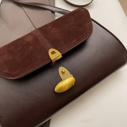 Fashion PU Shoulder Bag Stylish Vintage Crossbody Bag with Adjustable Strap