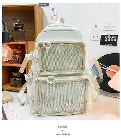 Japanese Kawaii Itabag Women's Transparent Backpack