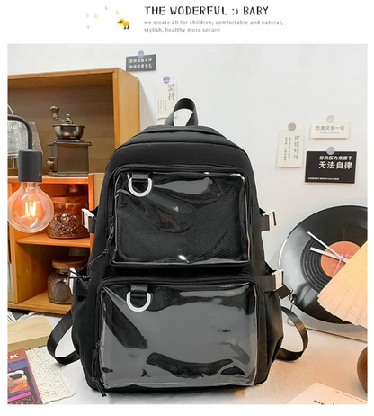 Japanese Kawaii Itabag Women's Transparent Backpack