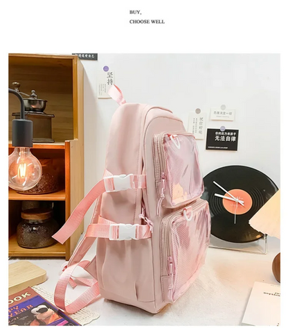 Japanese Kawaii Itabag Women's Transparent Backpack