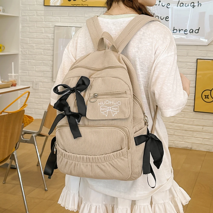 Korean Bow Backpack for Students