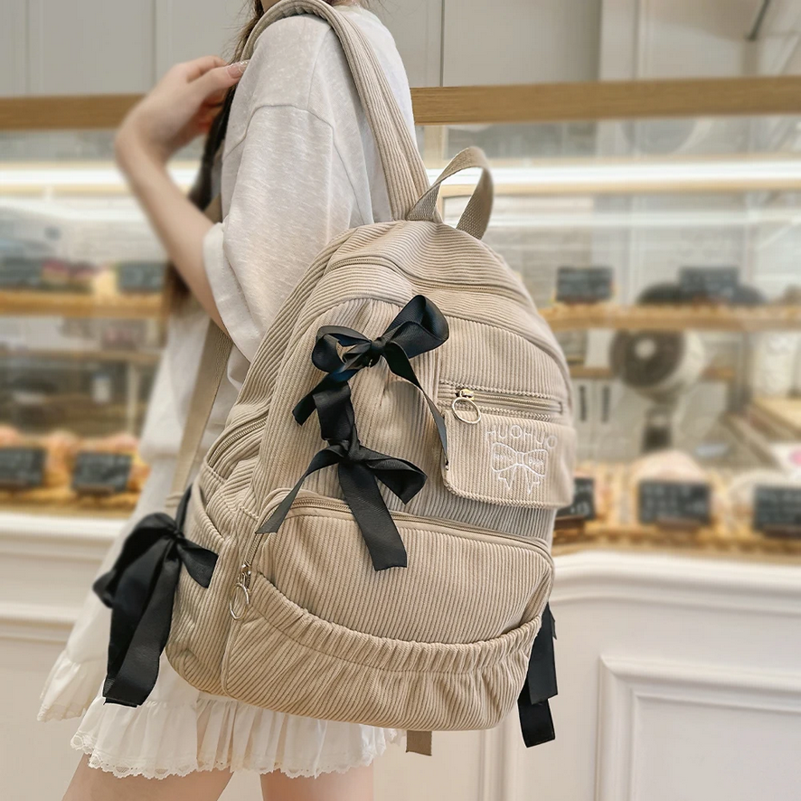 Korean Bow Backpack for Students