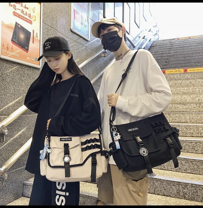 Unisex Canvas Crossbody Bags Casual Messenger Bag for Men & Women