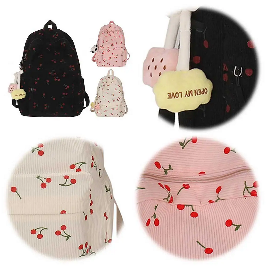 Kawaii Cherry School Bag Backpack