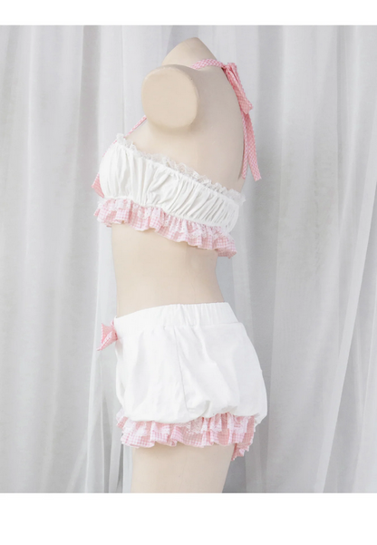 Bowknot Lace Top Lolita Cute Girl Kawaii Lingerie Set