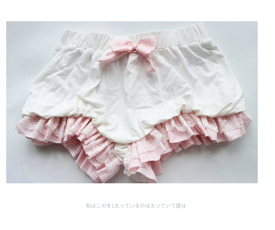 Bowknot Lace Top Lolita Cute Girl Kawaii Lingerie Set