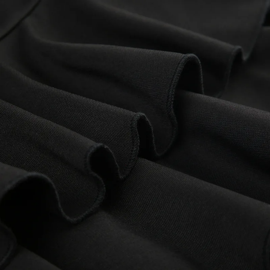 Goth Y2K Black Lace Trim Bow A Line Mini Skirt