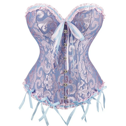 Victorian Jacquard Lace-up Boned Corset Bustier