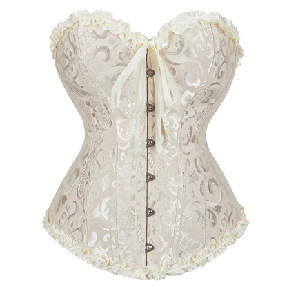 Victorian Jacquard Lace-up Boned Corset Bustier