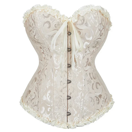 Victorian Jacquard Lace-up Boned Corset Bustier