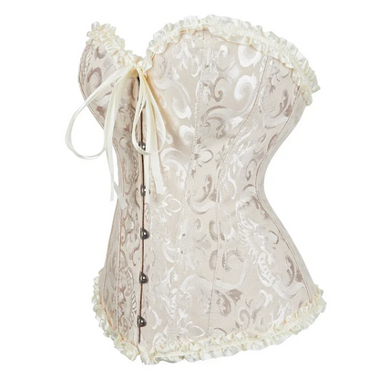Victorian Jacquard Lace-up Boned Corset Bustier