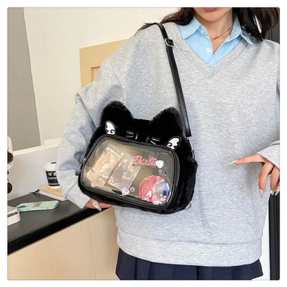 Cute Cat Plush Crossbody Bag