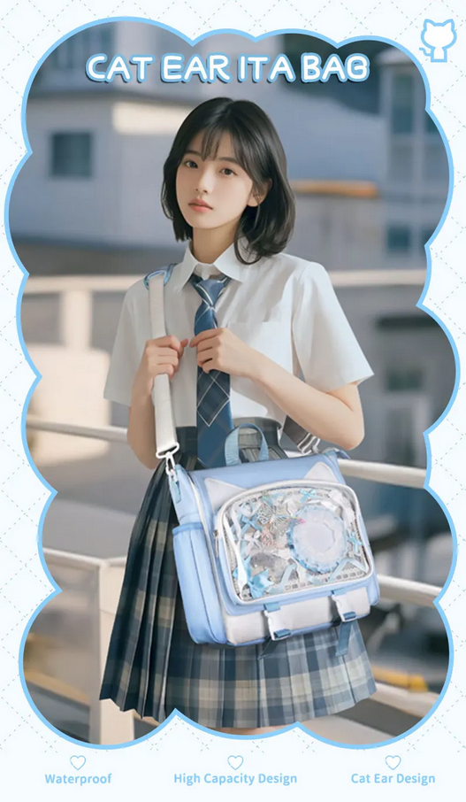 Y2K Waterproof Transparent Ita Backpack