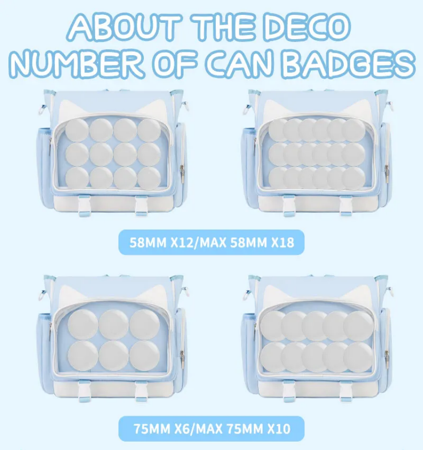 Y2K Waterproof Transparent Ita Backpack