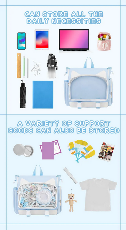 Y2K Waterproof Transparent Ita Backpack