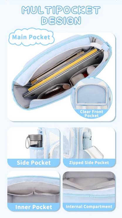 Y2K Waterproof Transparent Ita Backpack