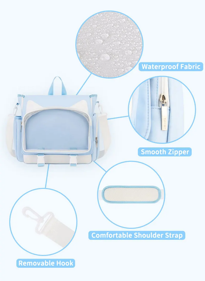 Y2K Waterproof Transparent Ita Backpack