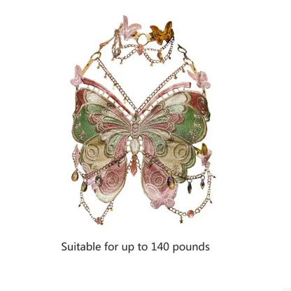 Butterfly Embroidery Chain Backless Camisole