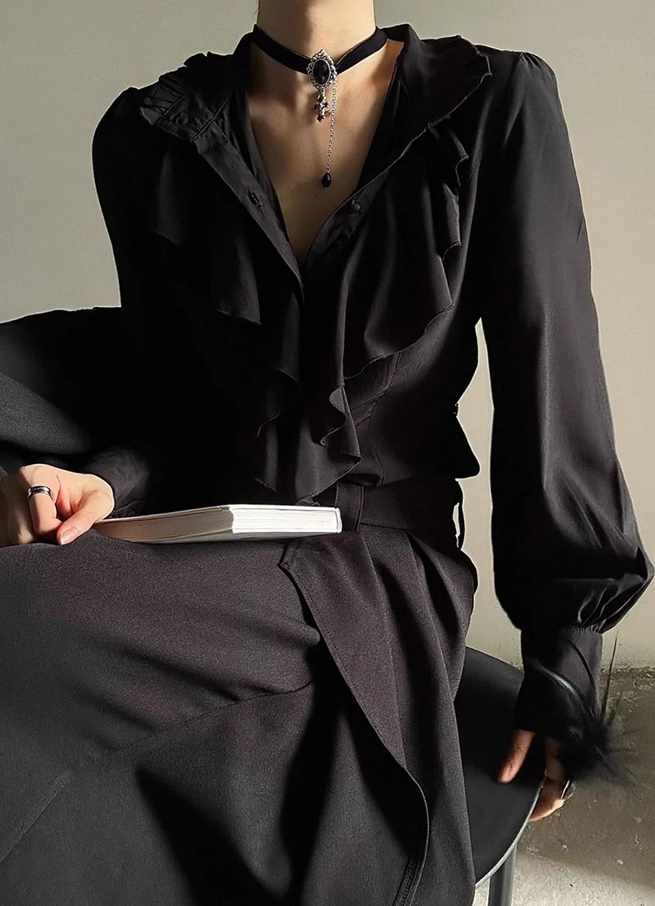 Victorian Gothic Lantern Sleeve Blouse