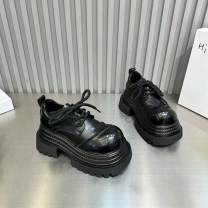 Platform Lace-Up Ankle Boots