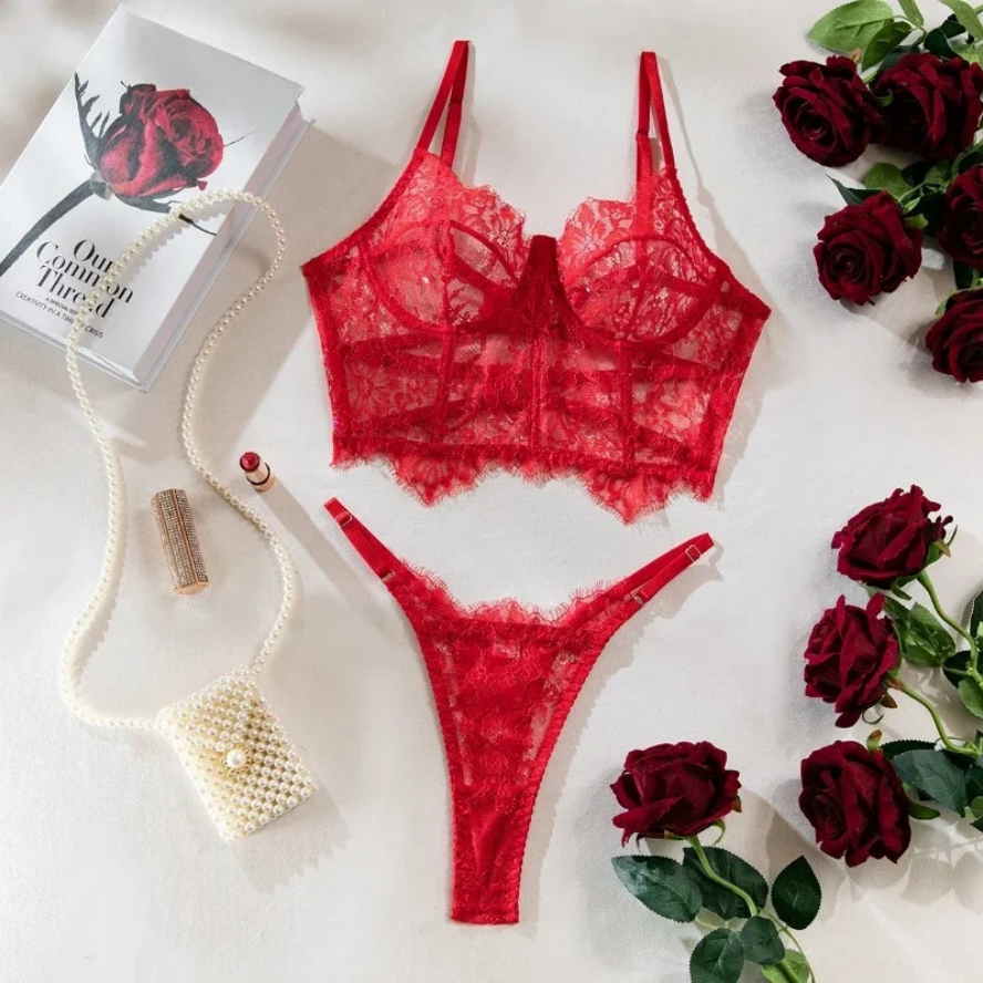 Sexy Black Lace Lingerie Set