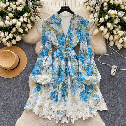 Floral Embroidery Lace Dress
